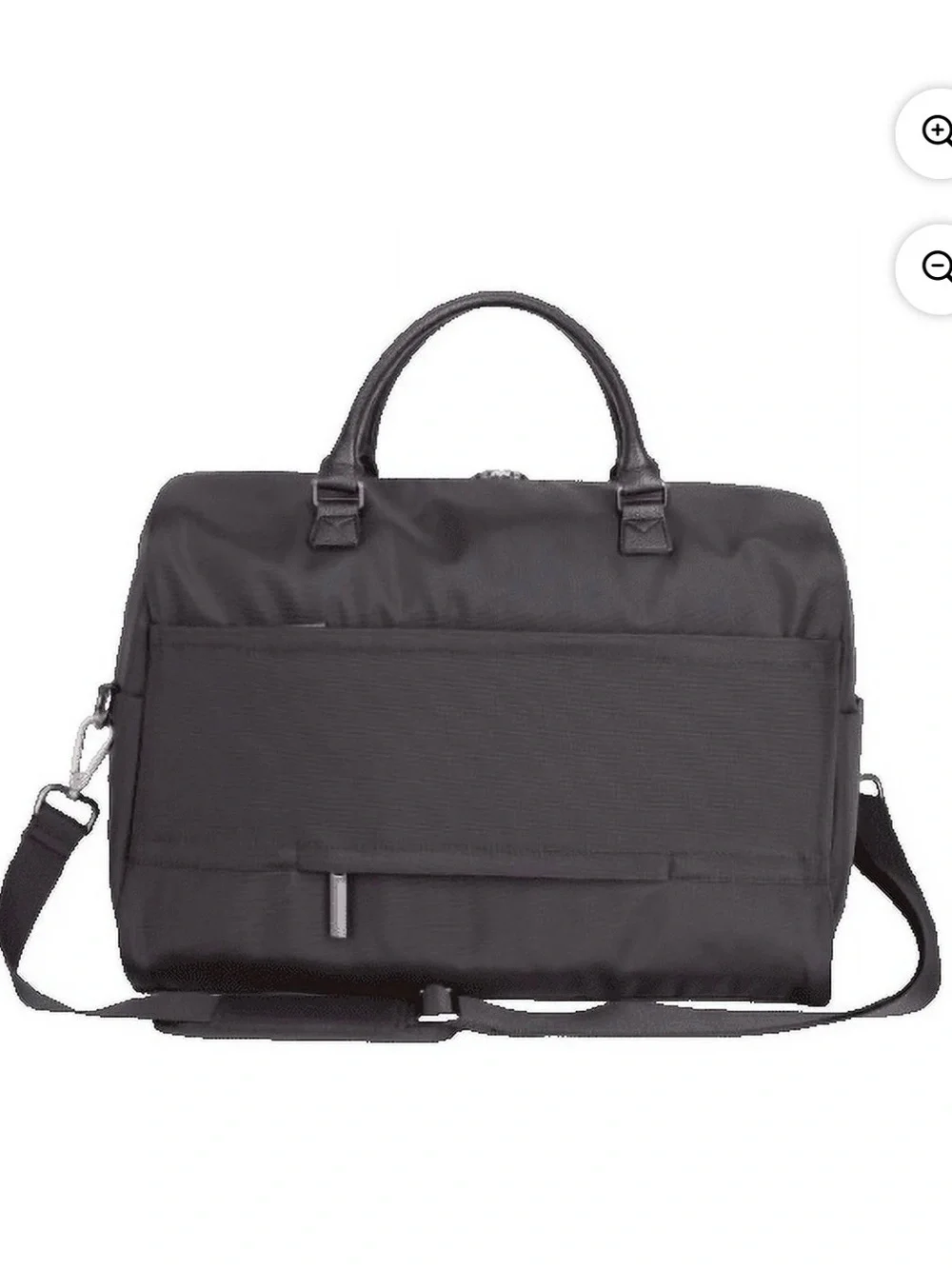 Black Men's Duffel Bag with Front Pocket - Travel Weekender